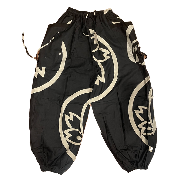 Unisex Printed Cotton Drawstring Pants