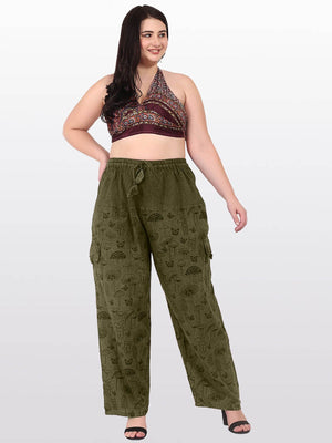 Unisex Hippie Pants Women Mushroom Pants