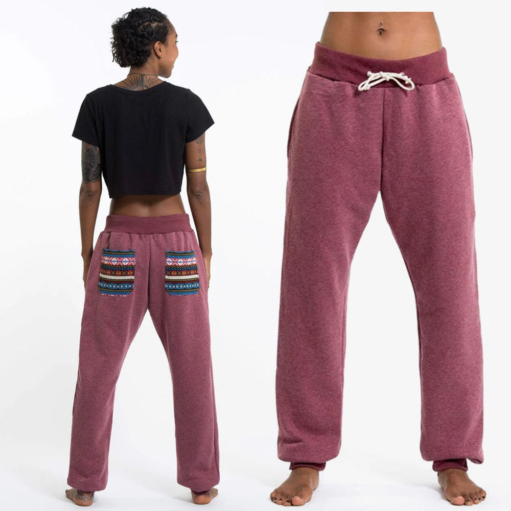 Unisex Terry Pants with Aztec Pockets