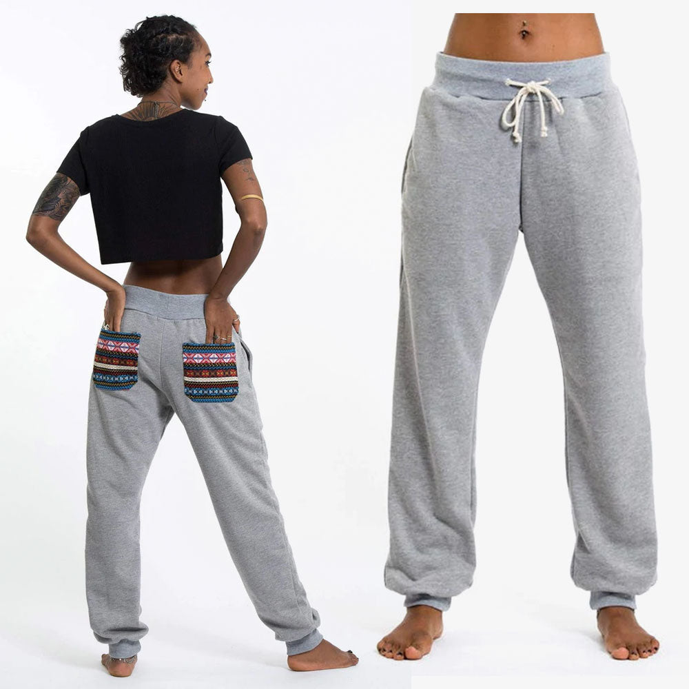 Unisex Terry Pants with Aztec Pockets