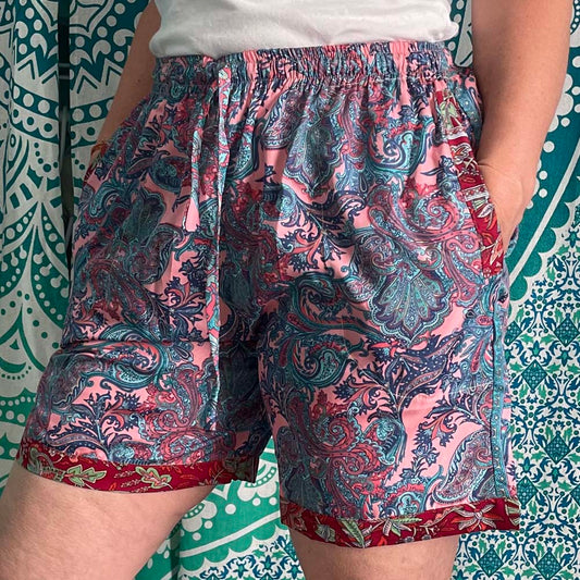 Floral Silk Shorts