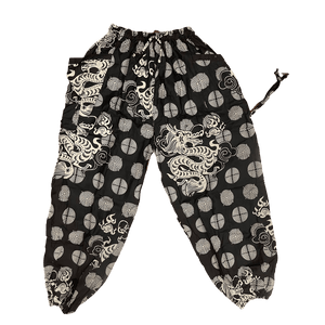 Unisex Printed Cotton Drawstring Pants