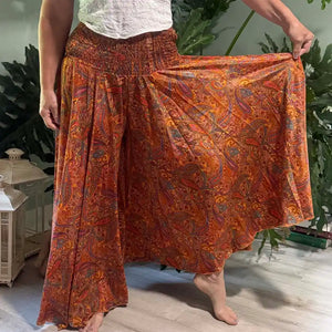 Super Wide Leg Silk Palazzo Pant