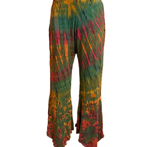 Colorful tie-dye pants