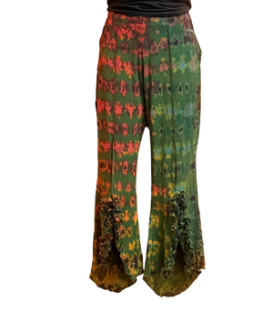 Green patterned pants