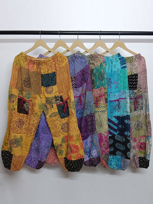 Cotton Printed Patchwork Harem Pant