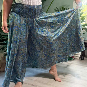 Super Wide Leg Silk Palazzo Pant