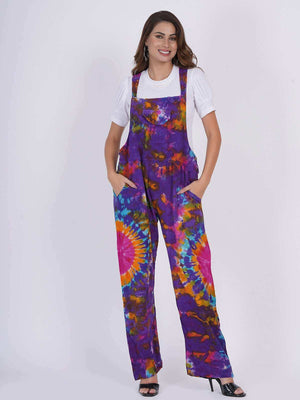 Tie dye dungarees jumpsuit