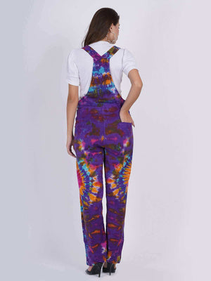 Tie dye dungarees jumpsuit