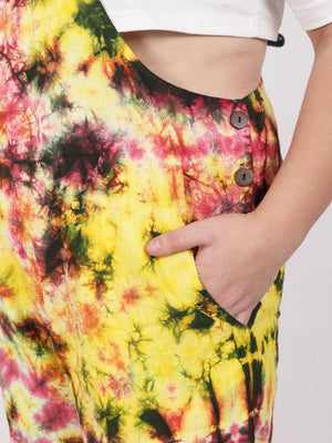 Tie dye dungarees jumpsuit