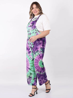 Tie dye dungarees jumpsuit