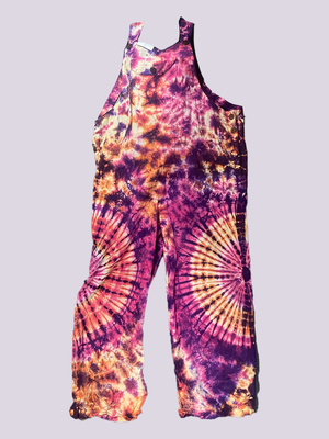Tie dye dungarees jumpsuit