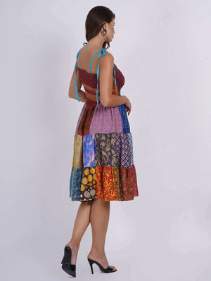 Patch work Flare Dresses