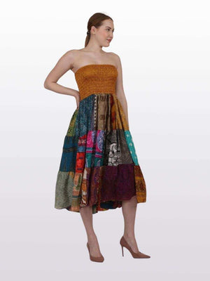 Patch work Flare Dresses