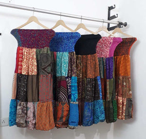 Patch work Flare Dresses