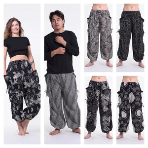 Unisex Printed Cotton Drawstring Pants