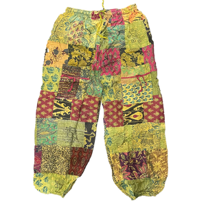 Cotton Printed Patchwork Harem Pant