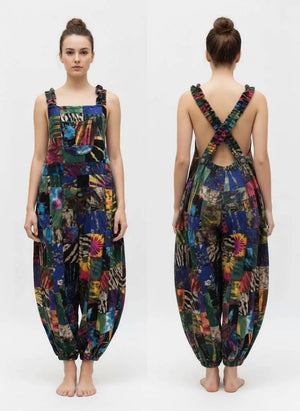 Anny Tie Dye Patchwork Jumpsuits