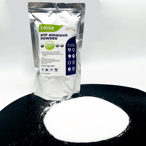 CALCA Direct to Film TPU DTF Powder, Digital Transfer Hot Melt Adhesive Powder (2.2lbs Pack, 35.2oz, Medium, White)