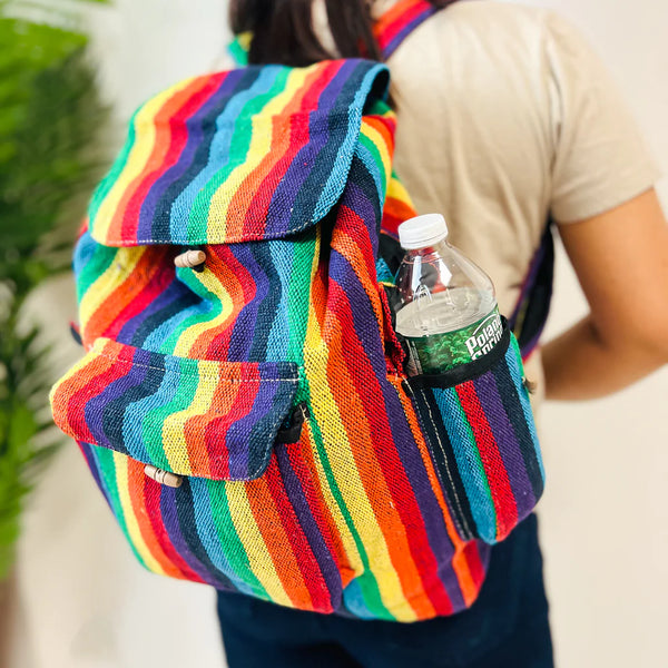 Handmade Rainbow/Pride Unisex Cotton Backpack