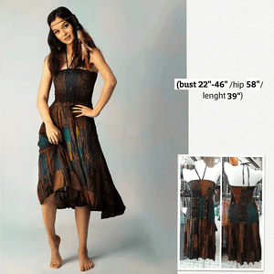 Kabini Patchwork Midi Dresses