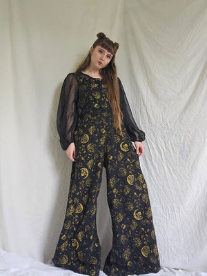 Celestial Magical Mushroom Wide Leg Jumpsuit