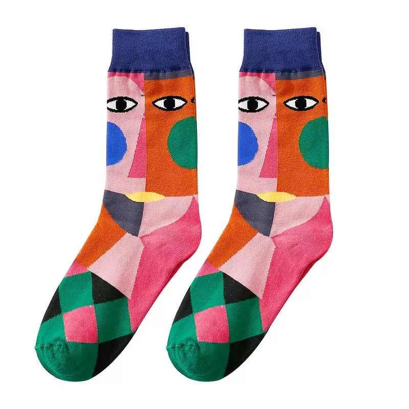Personality Socks Multi-Color Eyes