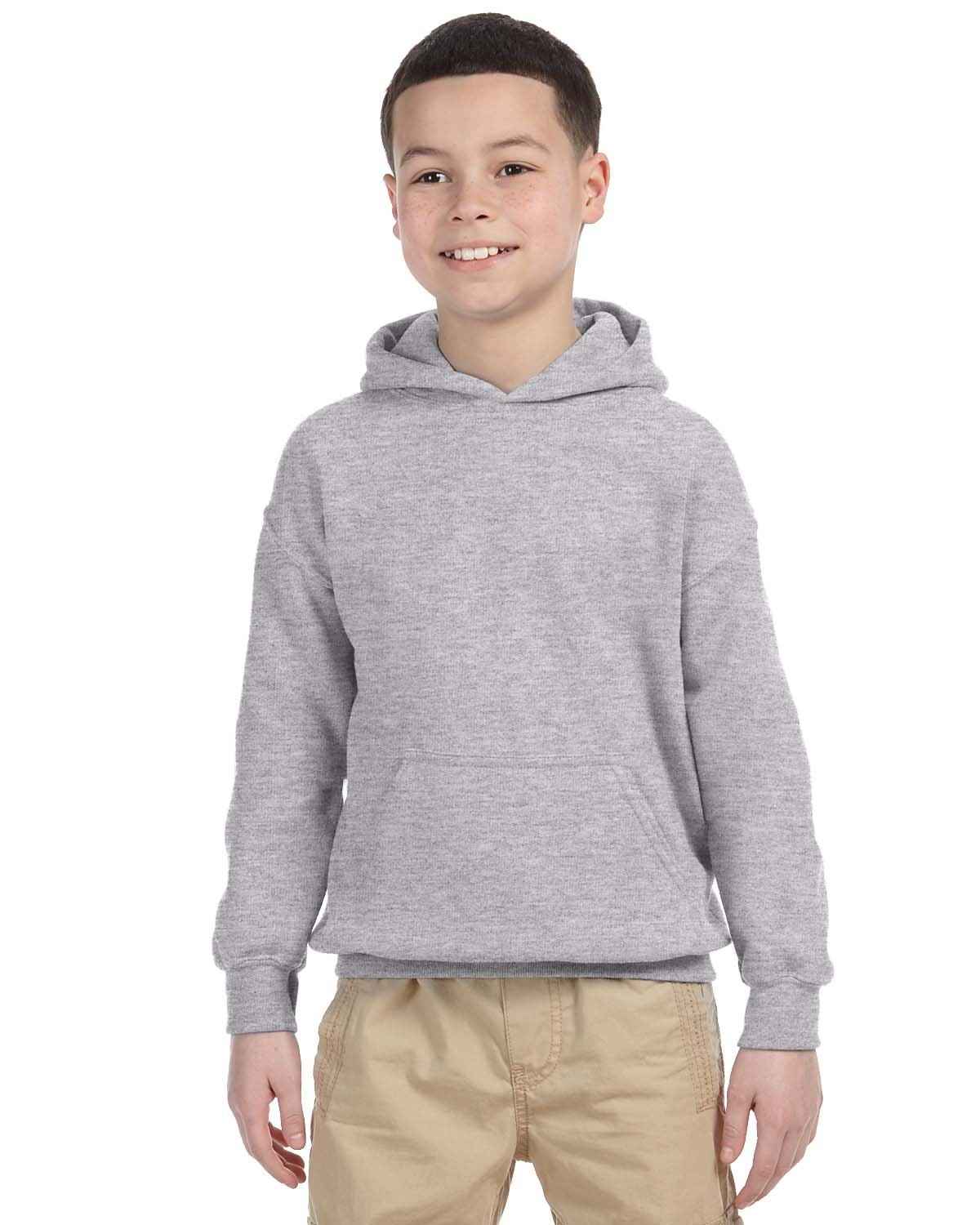 Gildan Youth Heavy Blend Hoodie Sweatshirt Xs / Sport Grey