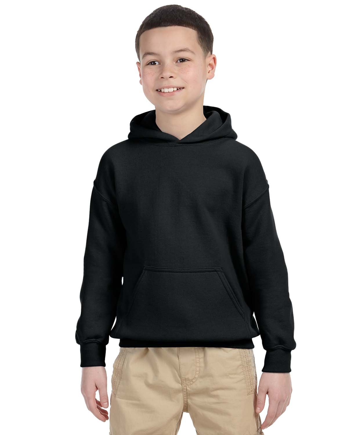 Gildan Youth Heavy Blend Hoodie Sweatshirt S / Black