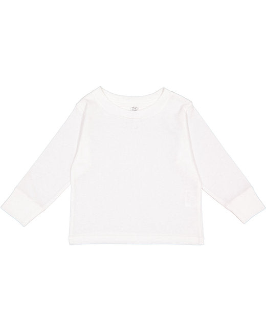Rabbit Skins Toddler Long-Sleeve T-Shirt Size 2 / White
