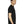 Load image into Gallery viewer, Black t-shirt, side view.
