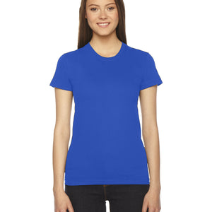 Royal blue t-shirt, front view.
