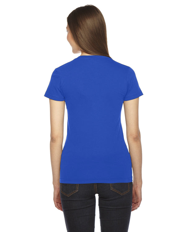 Royal blue t-shirt, back view.