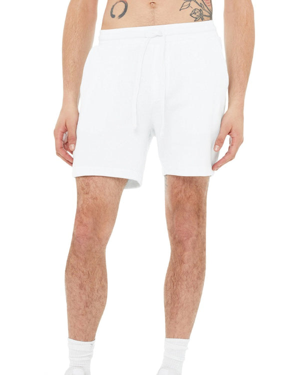 White unisex shorts. Front view.