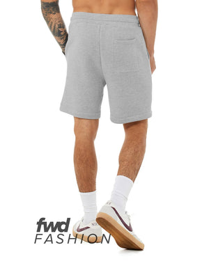 Grey bella canvas fwd fashion unisex short back view