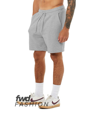 Grey bella canvas fwd fashion unisex short side view