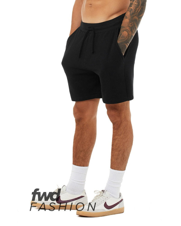 Black bella canvas fwd fasion unisex short side view