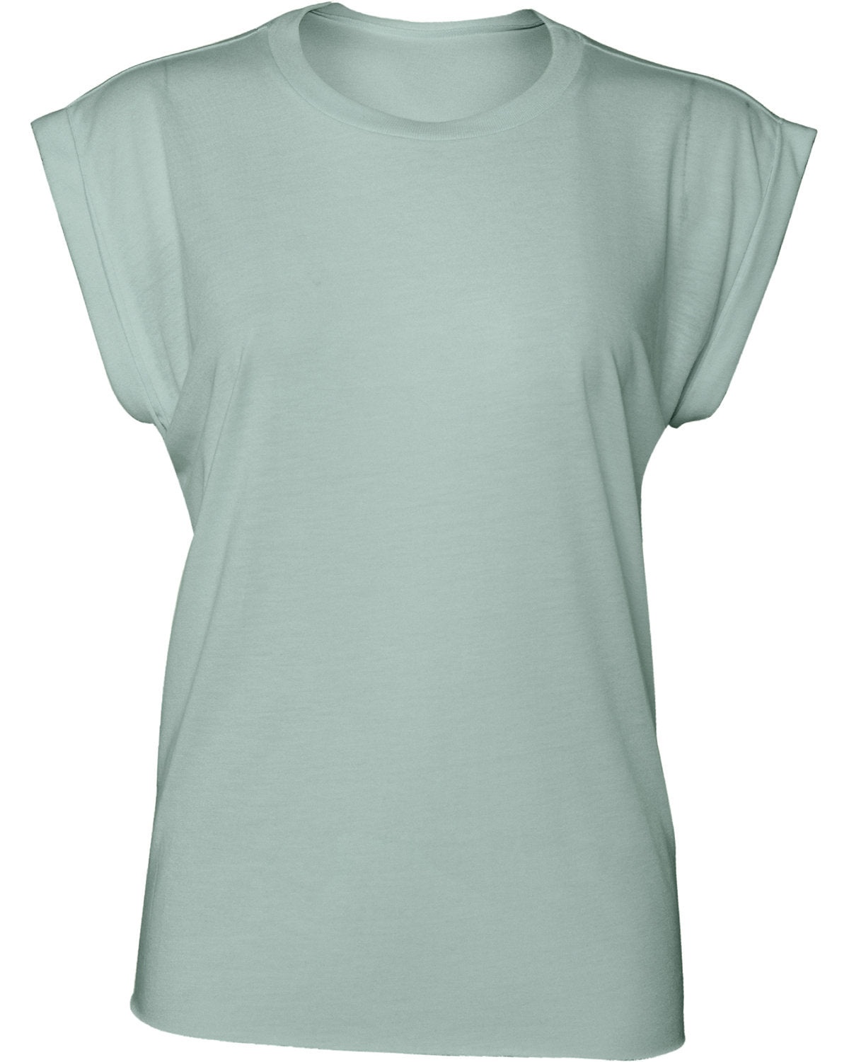 Deep teal heather; front view.