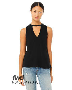 Black cut out tank. Front view.