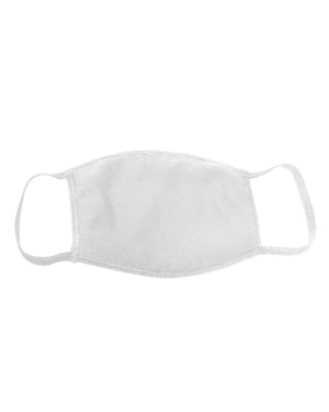 White cotton face mask.