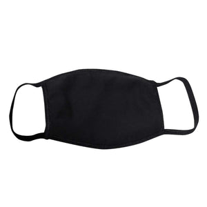 Black cotton face mask.