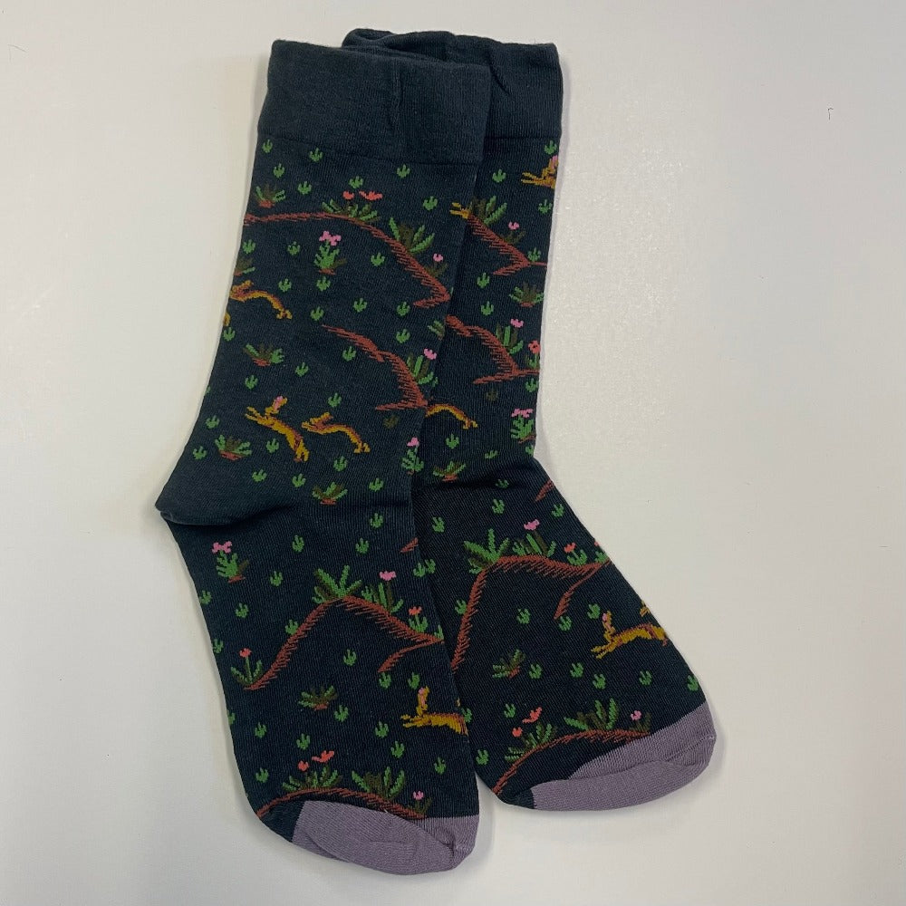 Branch patterned sock