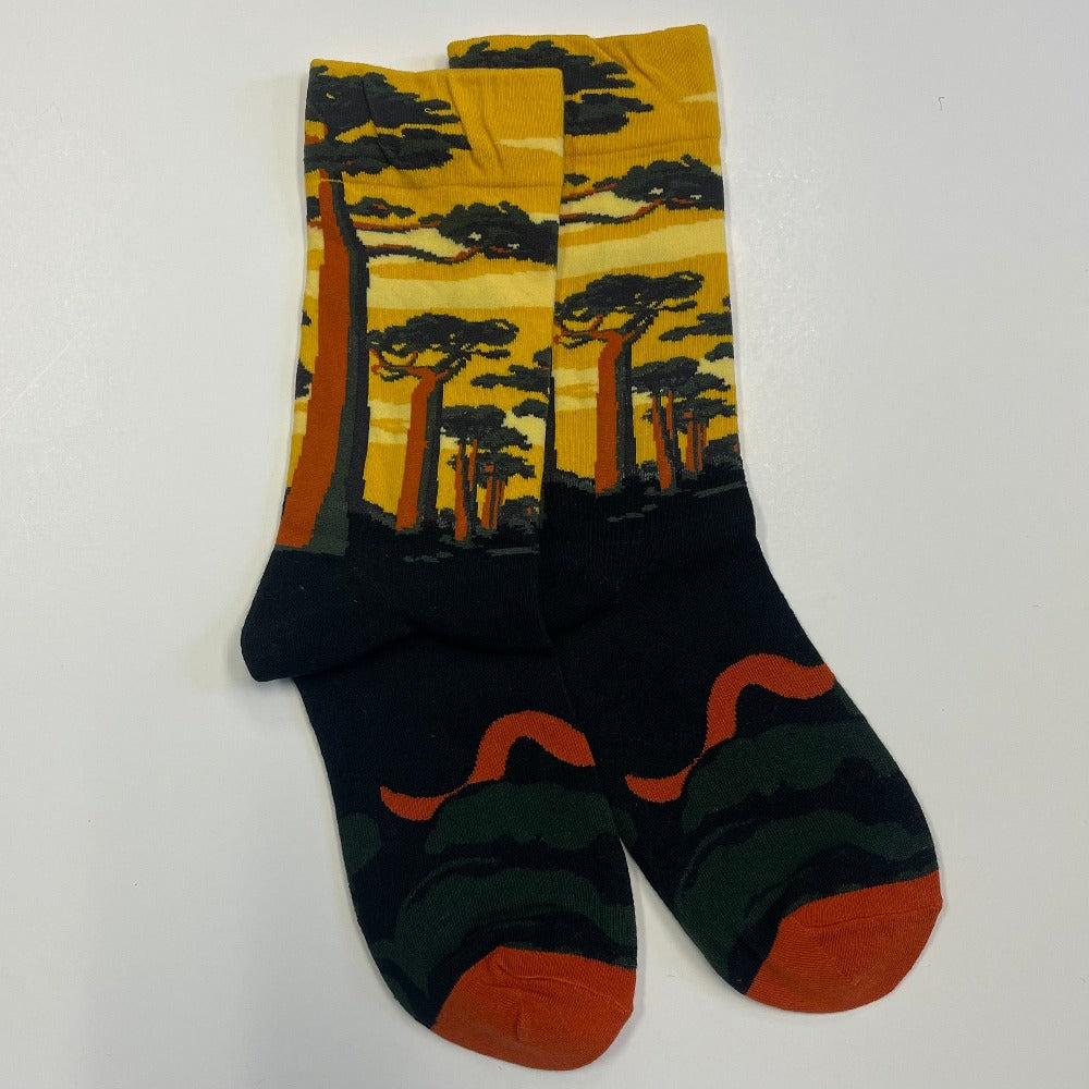 Sunset patterned sock