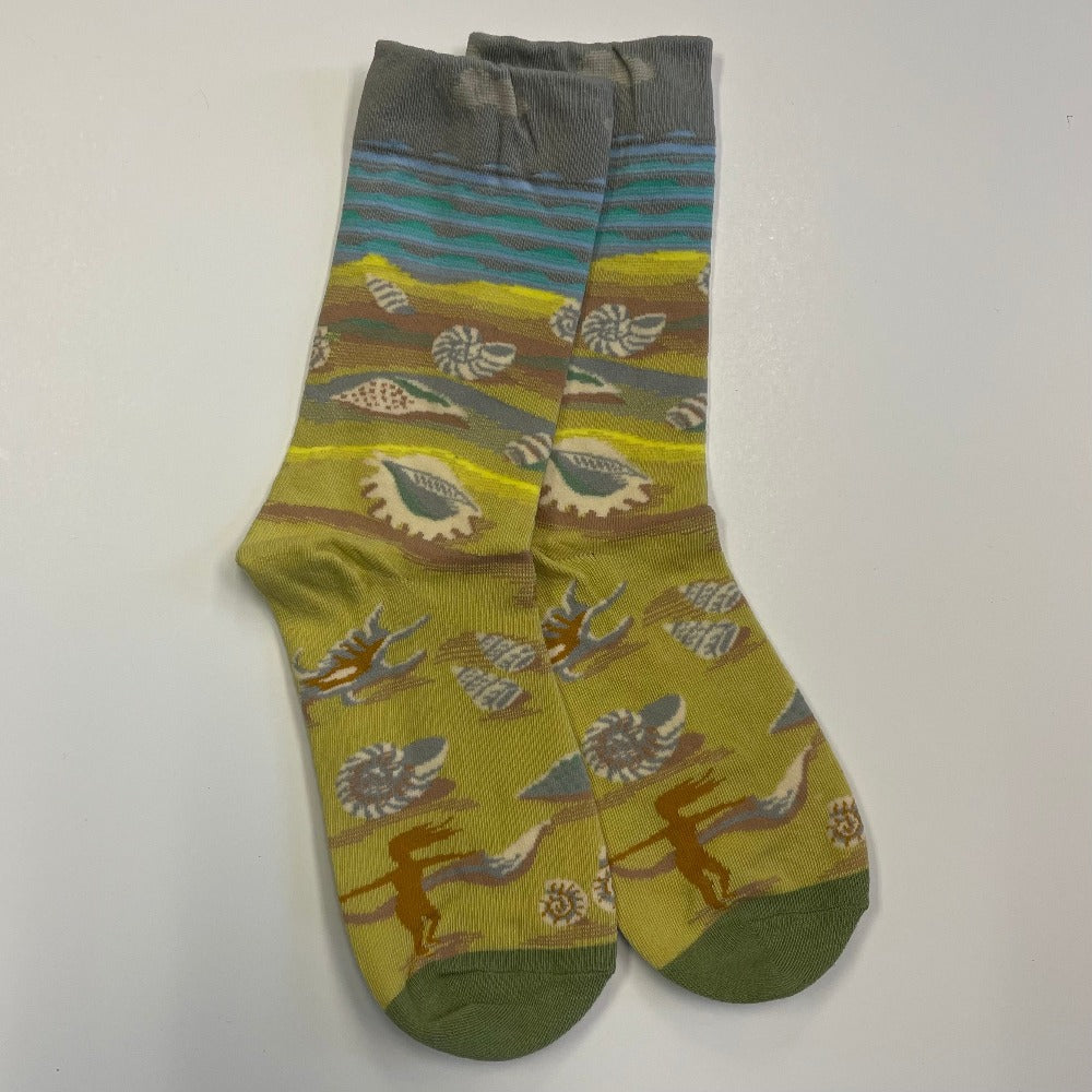 Seashell patterned sock