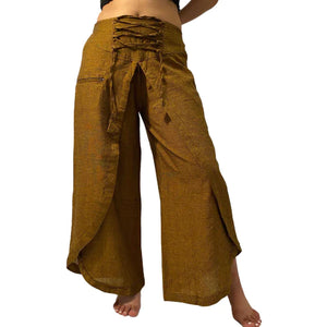 Cotton Double Layer Palazzo Pants