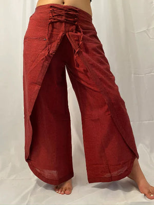 Cotton Double Layer Palazzo Pants