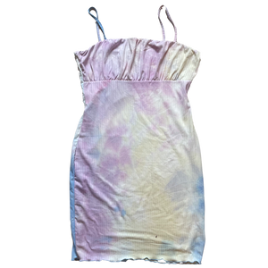tie dye pattern empire waist dress