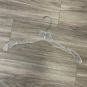 Clear Plastic Hangers With 360 Swivel Metal Hook And Notches For Straps