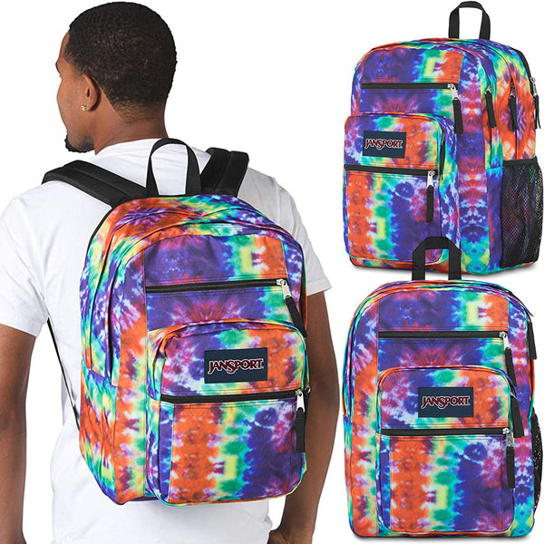 JanSport Backpack - Bookbag with 15-Inch Laptop Compartment - Red Hippie Days