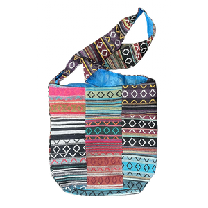 Bohemian Peace Sign Sling Crossbody Monk Bag